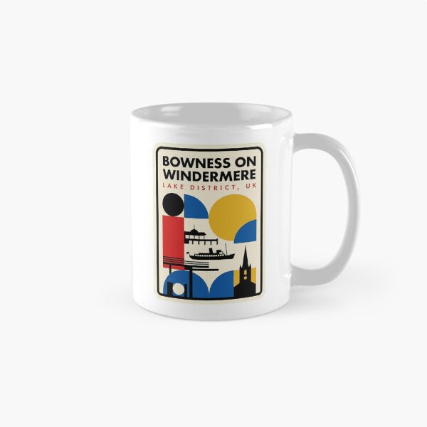 Item preview, Retro Bowness On Windermere Bauhaus Geometric Skyline designed and sold by k3rstman1.