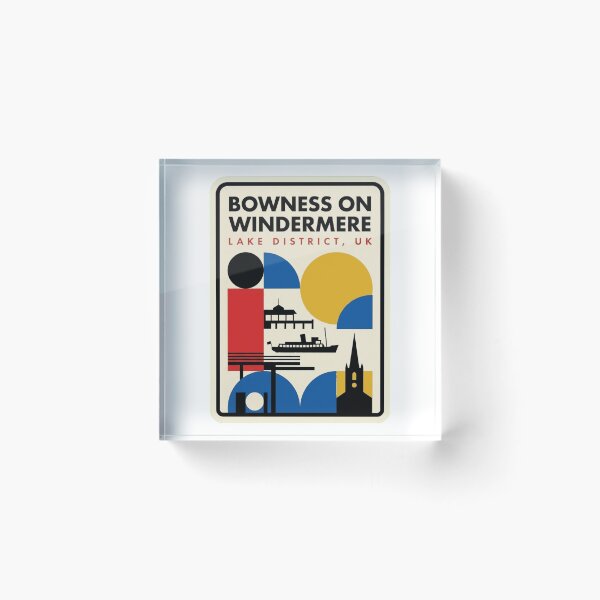 Item preview, Retro Bowness On Windermere Bauhaus Geometric Skyline designed and sold by k3rstman1.