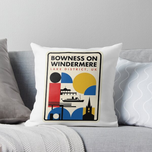 Item preview, Retro Bowness On Windermere Bauhaus Geometric Skyline designed and sold by k3rstman1.