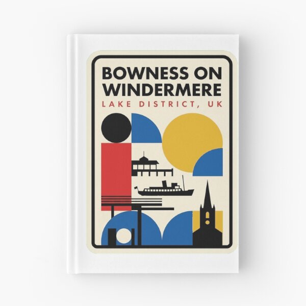 Item preview, Retro Bowness On Windermere Bauhaus Geometric Skyline designed and sold by k3rstman1.