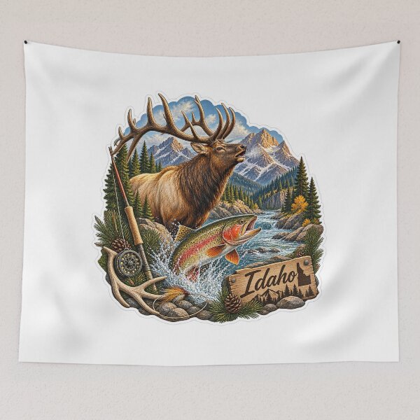Item preview, Idaho Hunting & Fishing designed and sold by Whimspired By Paxx.