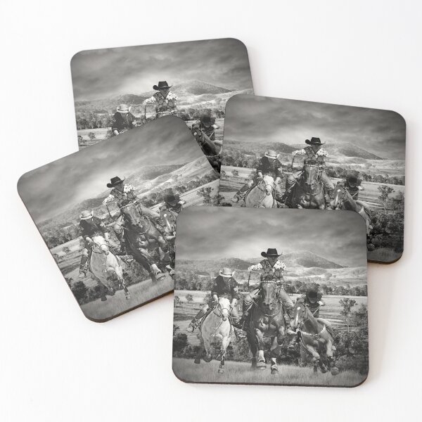Item preview, BLACK N WHITE COPY OF COWGIRL ART, RACING THE STORM designed and sold by Barbara Jean Photo Art And Design.
