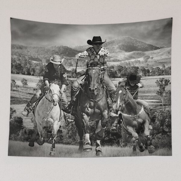 Item preview, BLACK N WHITE COPY OF COWGIRL ART, RACING THE STORM designed and sold by Barbara Jean Photo Art And Design.