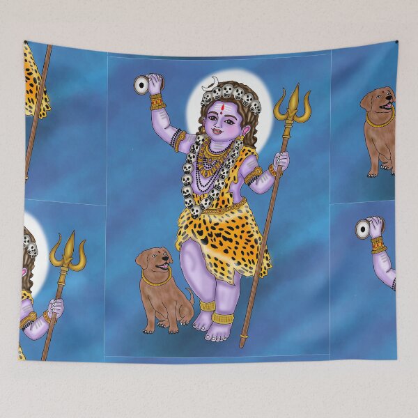 Item preview, Lord Bhairav Digital Drawing | Hindu Deity Spiritual Artwork designed and sold by Harshit_Digital_Arts.