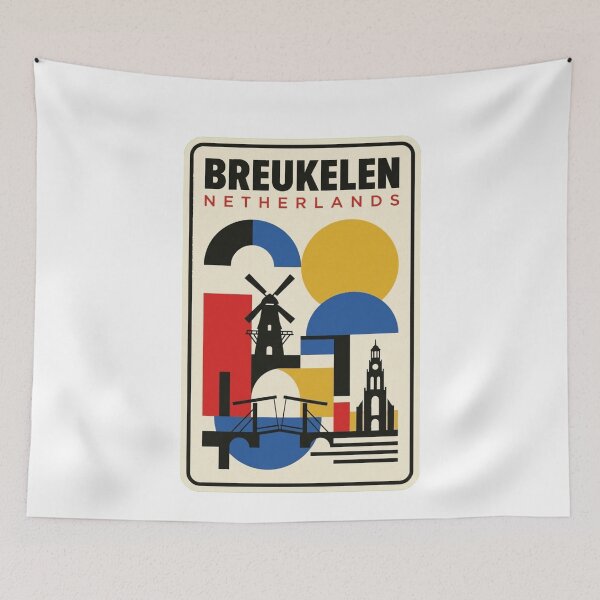 Item preview, Retro Breukelen Bauhaus Geometric Skyline designed and sold by k3rstman1.