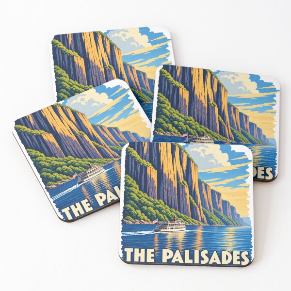 Item preview, The Palisades – Vintage Hudson River Travel Poster designed and sold by Past in Threads.