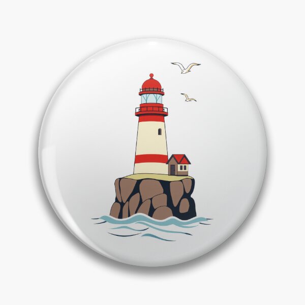 Item preview, Lighthouse on Rock Island designed and sold by Sage Print House.