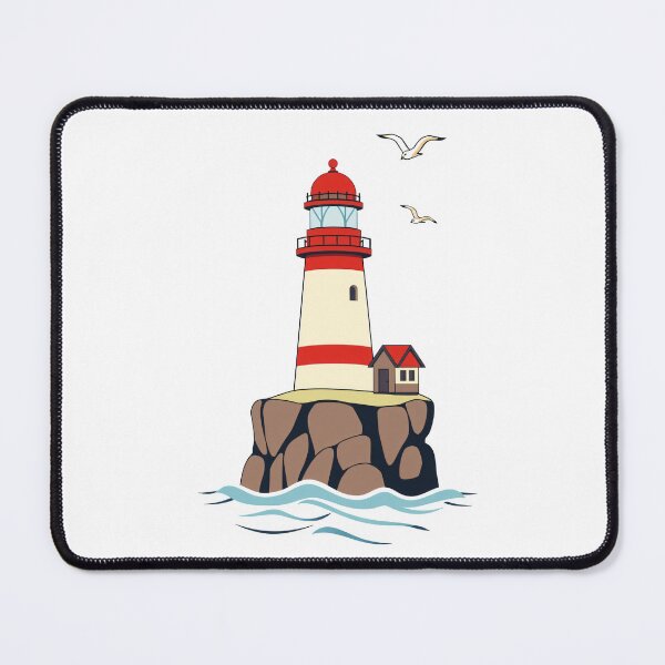 Item preview, Lighthouse on Rock Island designed and sold by Sage Print House.