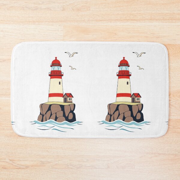 Item preview, Lighthouse on Rock Island designed and sold by Sage Print House.