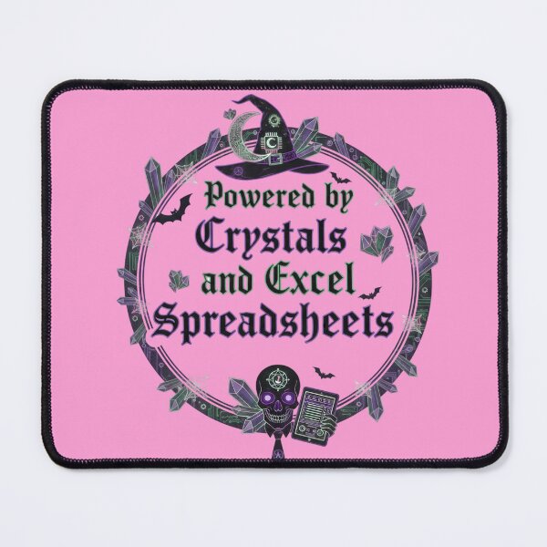 Item preview, Crystals Spreadsheet Skull Witch Hat Emblem designed and sold by Exquisite Design Studio „Paculówka”.