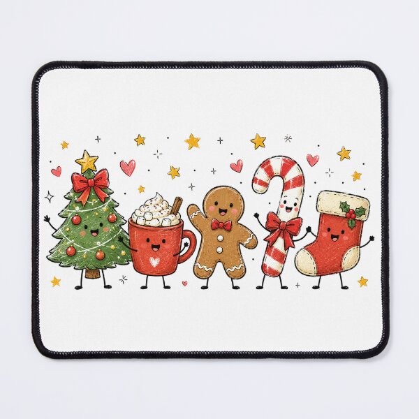 Item preview, Cute Kawaii Christmas Holiday Friends Characters designed and sold by DYAFLK.