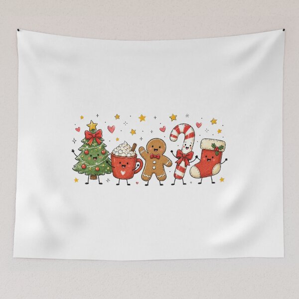 Item preview, Cute Kawaii Christmas Holiday Friends Characters designed and sold by DYAFLK.