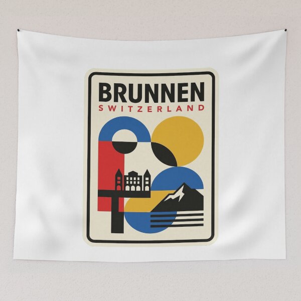 Item preview, Retro Brunnen Bauhaus Geometric Skyline designed and sold by k3rstman1.