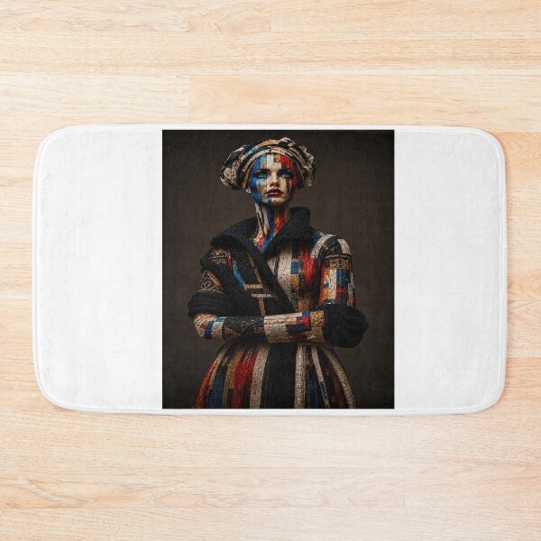 Item preview, The Painted Empress – Abstract Textile Art Portrait designed and sold by Vibrant Magical Shop.