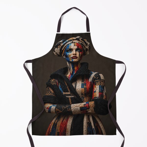 Item preview, The Painted Empress – Abstract Textile Art Portrait designed and sold by Vibrant Magical Shop.
