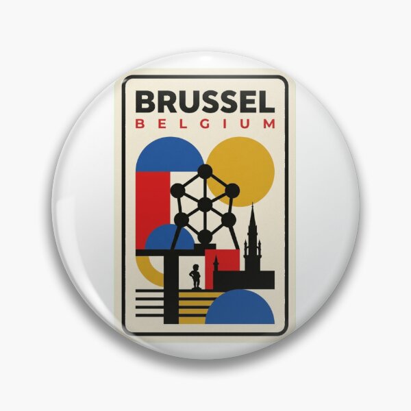 Item preview, Retro Brussels Bauhaus Geometric Skyline designed and sold by k3rstman1.
