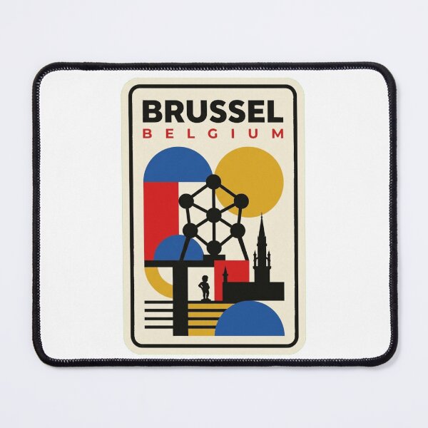 Item preview, Retro Brussels Bauhaus Geometric Skyline designed and sold by k3rstman1.