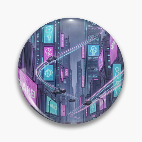 Item preview, Cyberpunk Neon City Futuristic Art Print designed and sold by DIUMERI.