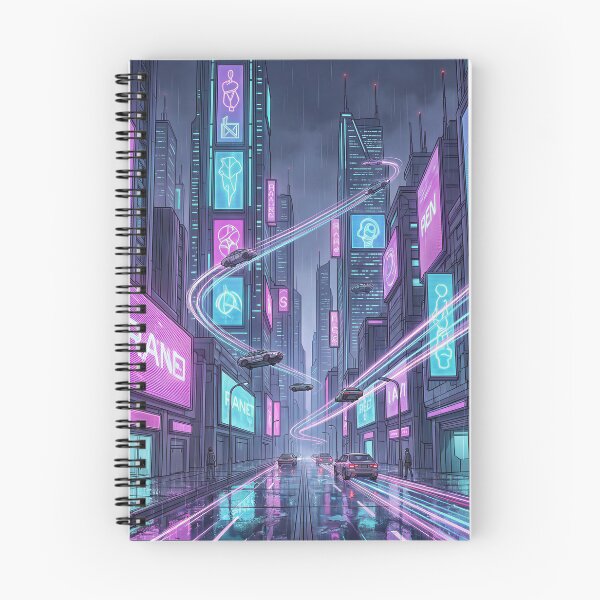 Item preview, Cyberpunk Neon City Futuristic Art Print designed and sold by DIUMERI.