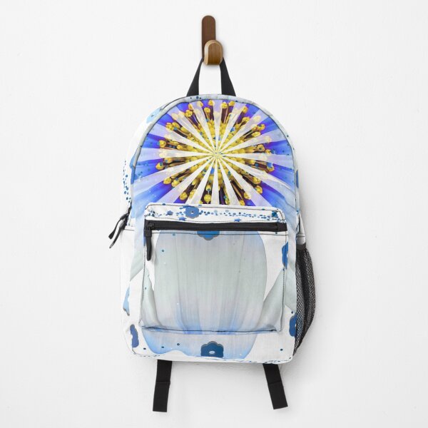 Item preview, Glowing Cyan and White Floral Mandala - Part of a 6-Color Collection designed and sold by MinimalAurashop.