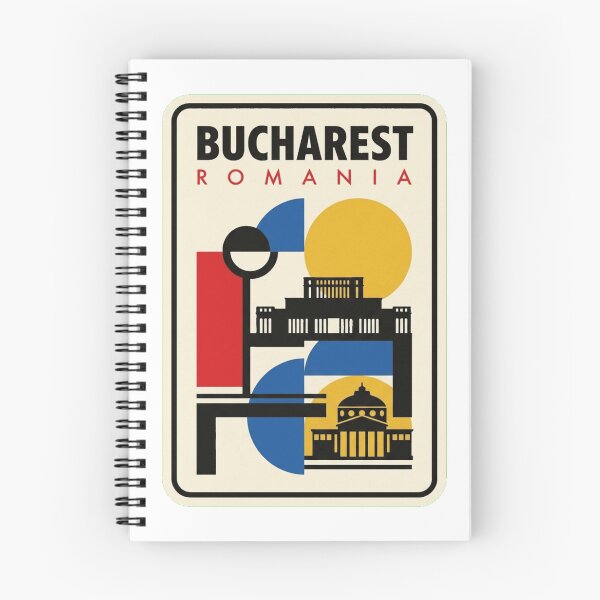 Item preview, Retro Bucharest Bauhaus Geometric Skyline designed and sold by k3rstman1.