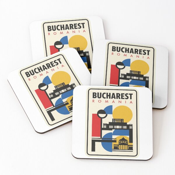 Item preview, Retro Bucharest Bauhaus Geometric Skyline designed and sold by k3rstman1.