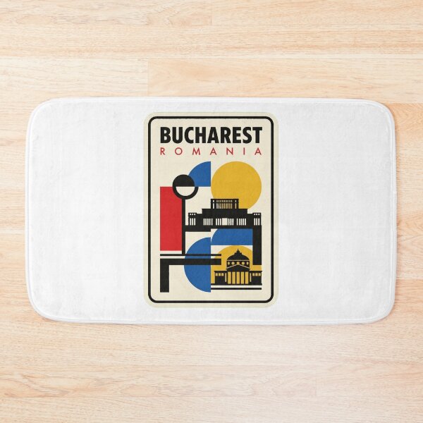 Item preview, Retro Bucharest Bauhaus Geometric Skyline designed and sold by k3rstman1.