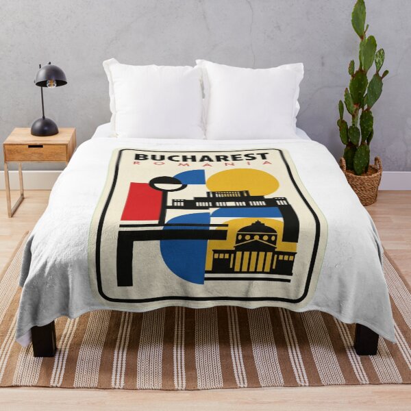 Item preview, Retro Bucharest Bauhaus Geometric Skyline designed and sold by k3rstman1.