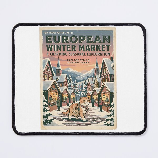 Item preview, Scottish Fold Winter Market designed and sold by PictoVibe.