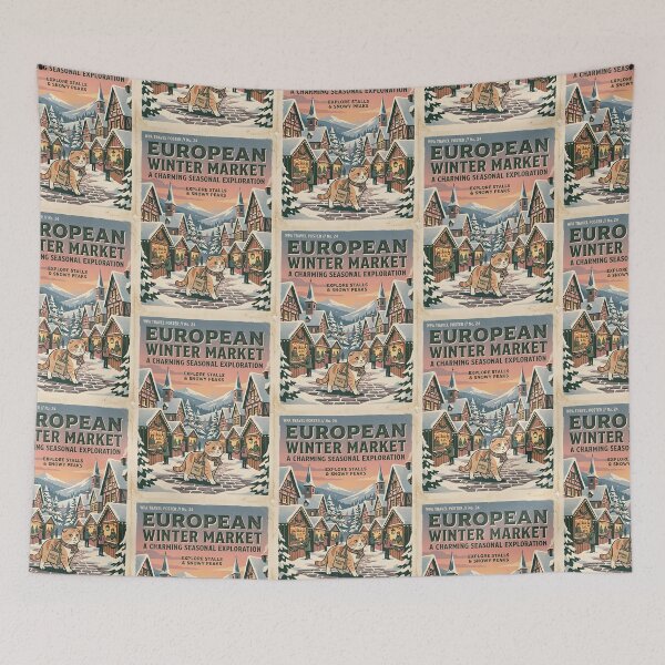 Item preview, Scottish Fold Winter Market designed and sold by PictoVibe.