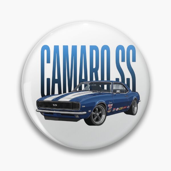 Item preview, Blue 1968 Chevrolet Camaro SS Classic American Muscle Vector Art designed and sold by Motorline44.
