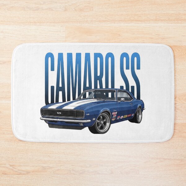Item preview, Blue 1968 Chevrolet Camaro SS Classic American Muscle Vector Art designed and sold by Motorline44.
