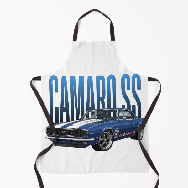 Item preview, Blue 1968 Chevrolet Camaro SS Classic American Muscle Vector Art designed and sold by Motorline44.