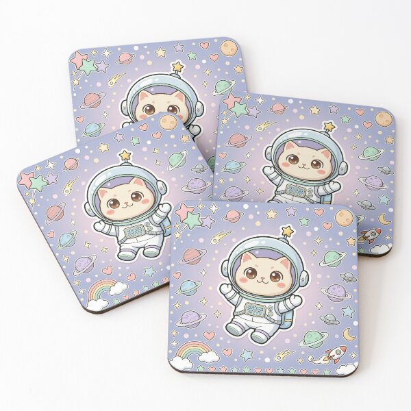 Item preview, Space Cat Astronaut Pastel Kawaii Sticker designed and sold by DIUMERI.