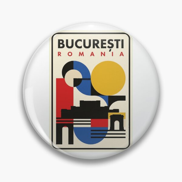 Artikelvorschau, Retro București Bauhaus Geometrische Skyline entworfen und verkauft von k3rstman1.