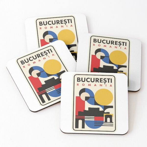 Item preview, Retro București Bauhaus Geometric Skyline designed and sold by k3rstman1.