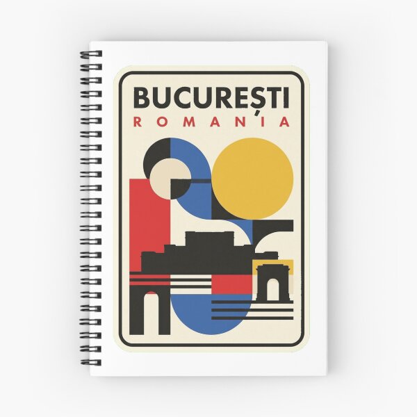 Item preview, Retro București Bauhaus Geometric Skyline designed and sold by k3rstman1.