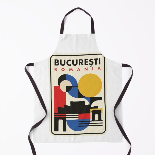 Item preview, Retro București Bauhaus Geometric Skyline designed and sold by k3rstman1.