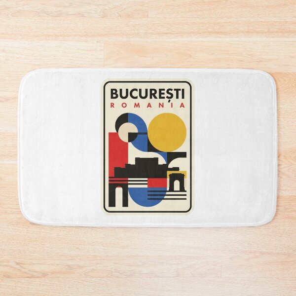 Item preview, Retro București Bauhaus Geometric Skyline designed and sold by k3rstman1.