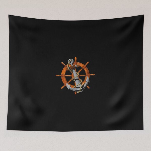 Item preview, Nautical Anchor Ship Wheel Rope Vintage designed and sold by lesneyjukiever.