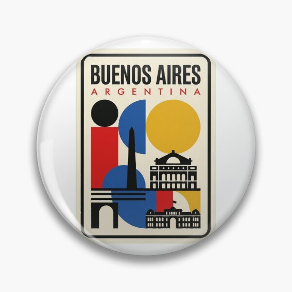 Item preview, Retro Buenos Aires Bauhaus Geometric Skyline designed and sold by k3rstman1.