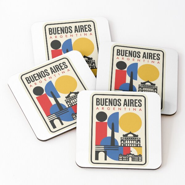 Item preview, Retro Buenos Aires Bauhaus Geometric Skyline designed and sold by k3rstman1.