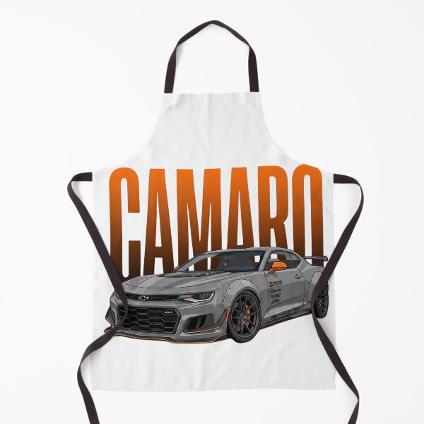 Item preview, Chevrolet Camaro ZL1 Grey Orange Widebody Muscle Car Vector Art designed and sold by Motorline44.