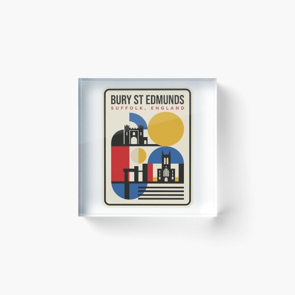 Item preview, Retro Bury St Edmunds Bauhaus Geometric Skyline designed and sold by k3rstman1.