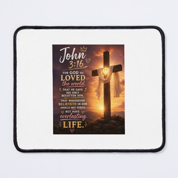 Item preview, For God So Loved the World – John 3:16 Christian Faith Art designed and sold by     Crowned Canvas Studio ⭐ .