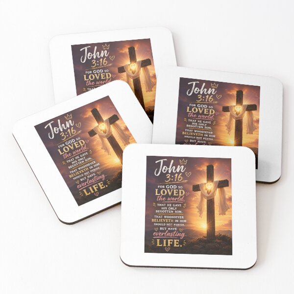 Item preview, For God So Loved the World – John 3:16 Christian Faith Art designed and sold by     Crowned Canvas Studio ⭐ .