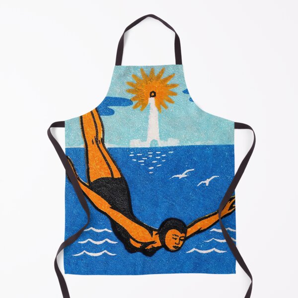 Item preview, The Diver - Vintage Art Deco Matchbox Label designed and sold by joshcartoonguy.