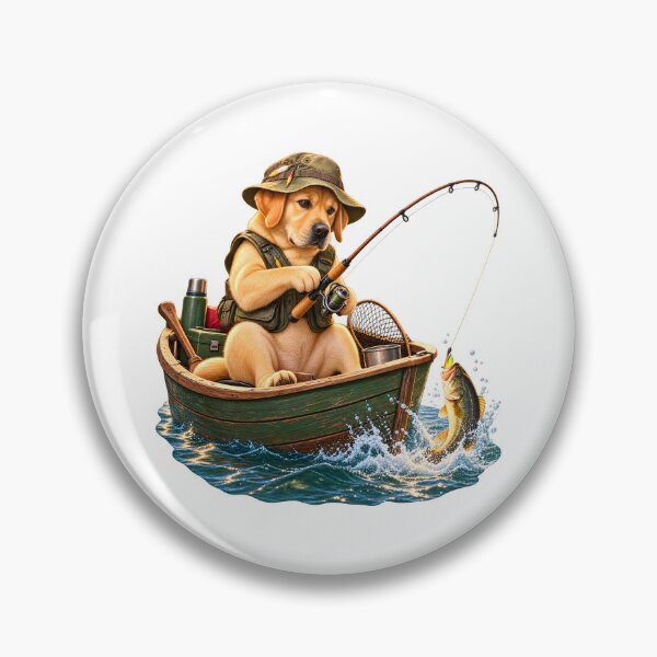 Item preview, Serious Labrador Retriever Fishing – Funny Fisherman Dog designed and sold by builtforyou.