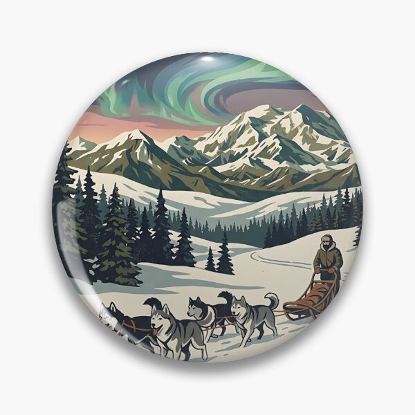 Item preview, Siberian Husky Sledding designed and sold by PictoVibe.