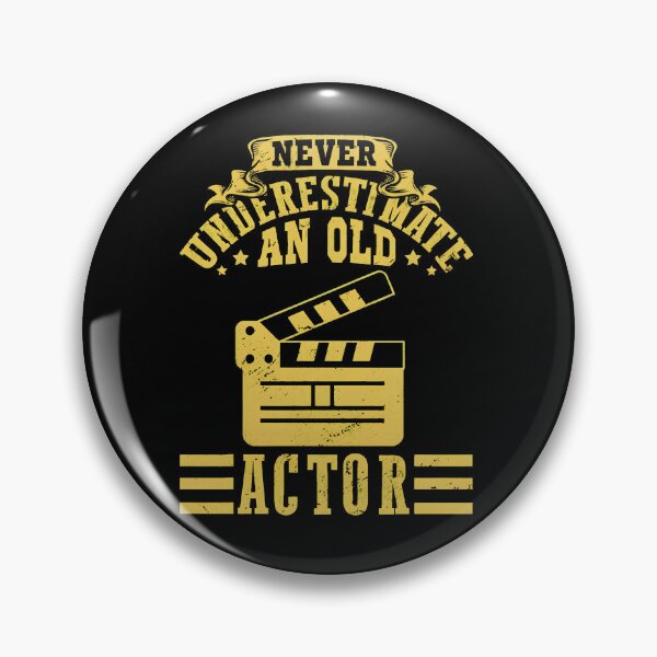 Item preview, Never Underestimate An Old Actor Vintage Film Clapperboard designed and sold by gaekleleassing.